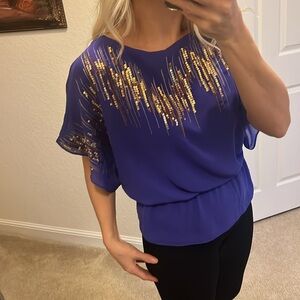 🪻Ellen Tracy🪻sequence top  size S see video for the color